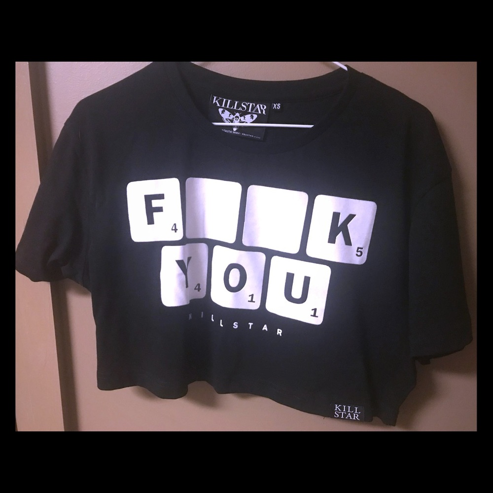 Killstar F*ck You scrabble shirt